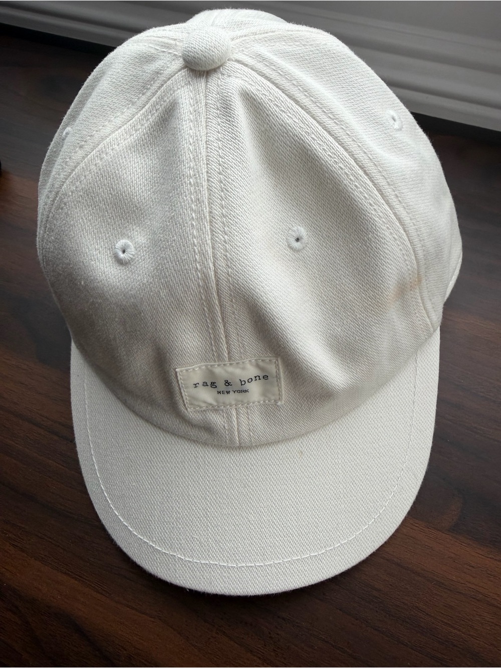 rag & bone Off-White Cotton Baseball Cap
